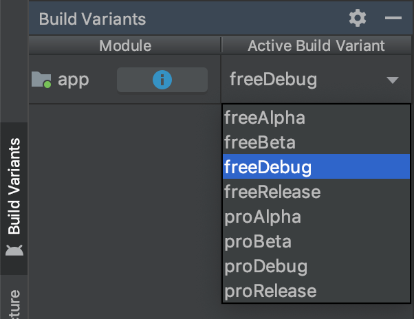 Android Studio Build Variants